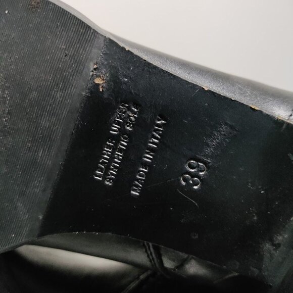 Napoleoni Leather Pull On Knee Length Equestrian Riding Boots Black Women's 8.5 - Picture 3 of 15